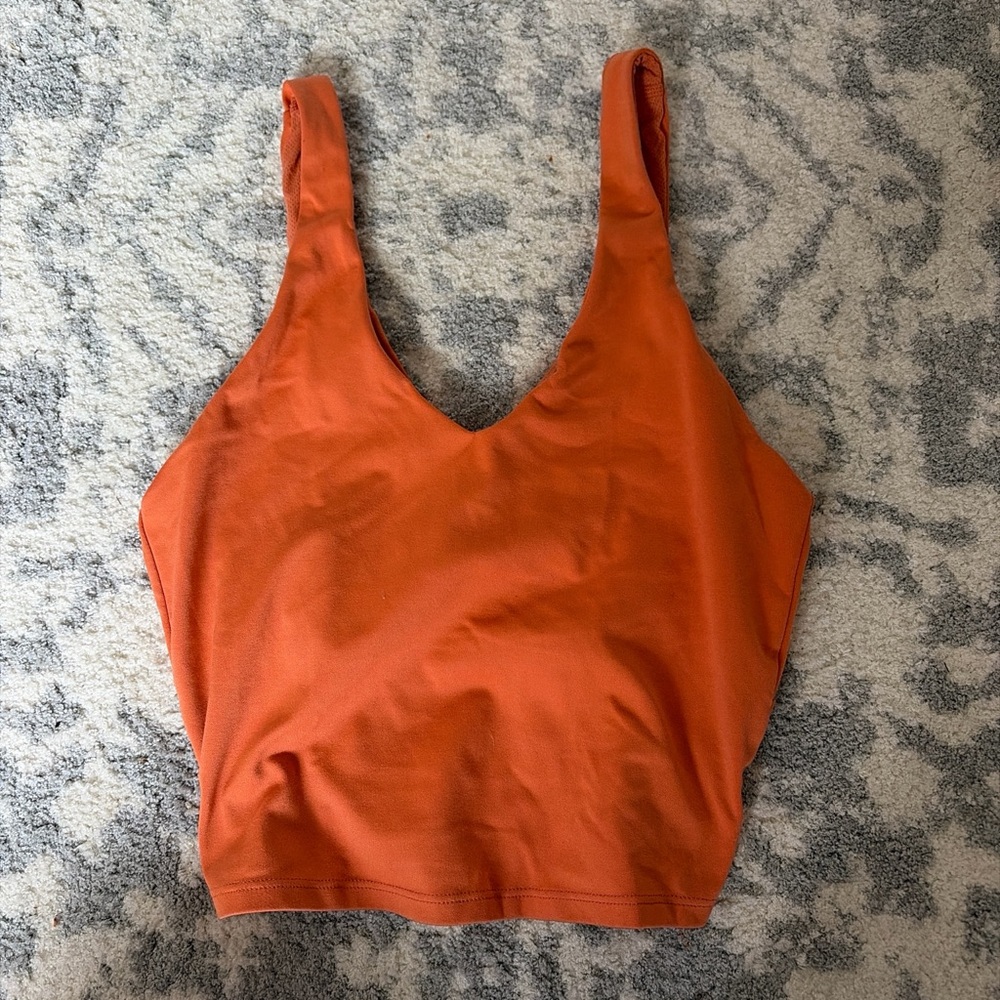 Women's Orange Sleeveless Top